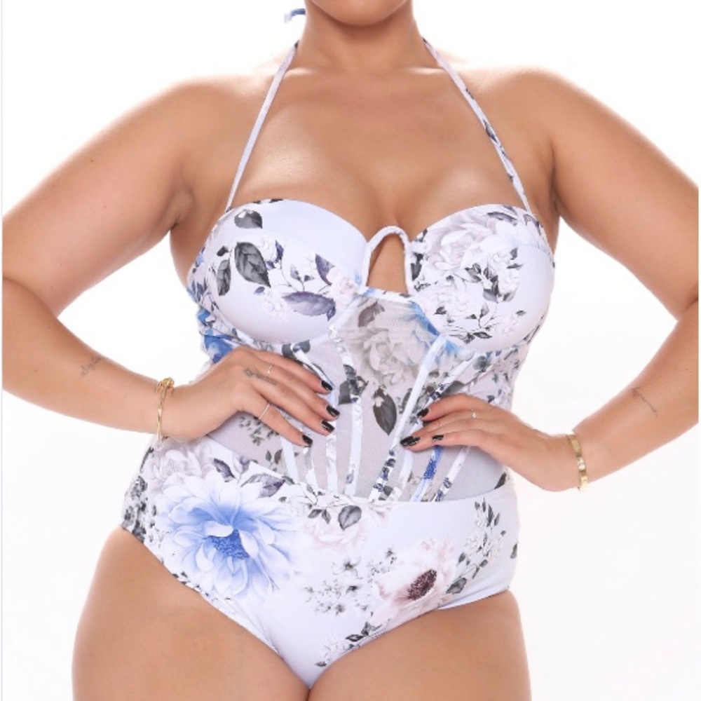 1X Corset One Piece Swimsuit